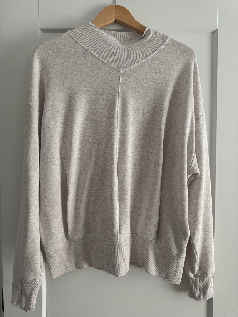 Athleta Light Gray Relaxed Tunic Sweatshirt